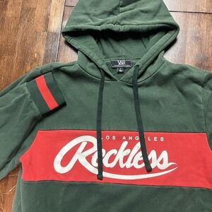 Los Angeles Reckless Pullover Hoodie Young Reckless Green Sweatshirt Sz‎ L